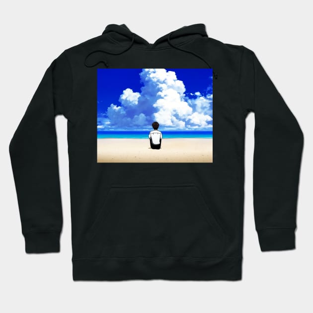 Shinji Beach Hoodie by otacon